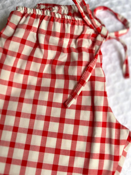 PANTALONE BAMBINO IN FLANELLA FINESTRATO ROSSO PBFL FINESTROSSO SILVIA SCALMANA 