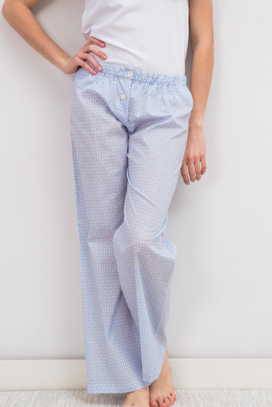 PANTALONI LIBERTY DONNA CLOVER FIELDS AZZURRO PADL CLOVERAZZURRO SILVIA SCALMANA 