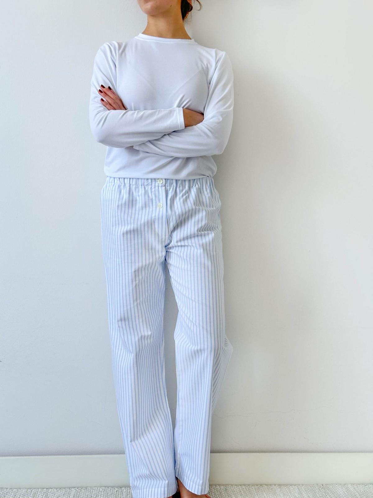 PANTALONI DONNA BASTONCINO AZZURRO PADFBAS AZZ SILVIA SCALMANA 