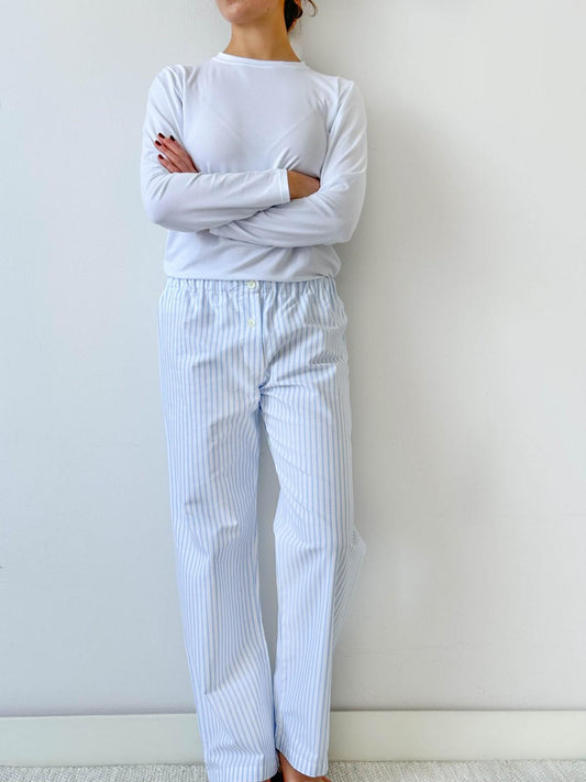 PANTALONI DONNA BASTONCINO AZZURRO PADFBAS AZZ SILVIA SCALMANA 