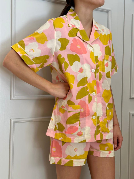 PIGIAMA DONNA LIBERTY CORTO "VERVE POP" ROSA