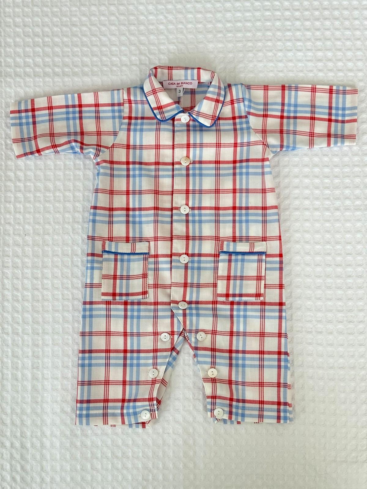 TUTINA SCOZZESE AZZURRO/ROSSO TUBFSCO AZZAZO SILVIA SCALMANA 