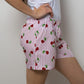 SHORTS DONNA RIGA FRAGOLA STAMPA CILIEGIE SHDPSTA CILIEGIA SILVIA SCALMANA 