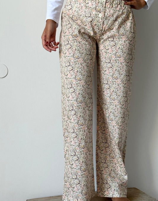 PANTALONI LIBERTY DONNA "BETSY DOT" MARRONE PADL BETSYDOTMARRONE SILVIA SCALMANA 