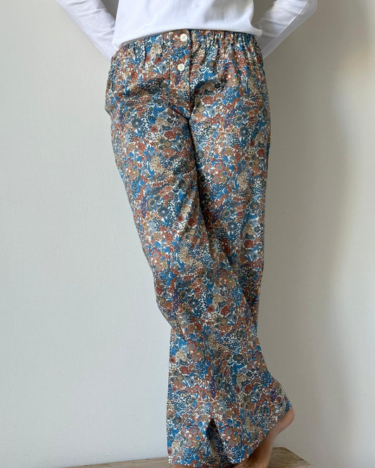 PANTALONI LIBERTY DONNA "MARGARET ANNIE" MARRONE PADL MARGARETANNIEMARRONE SILVIA SCALMANA 