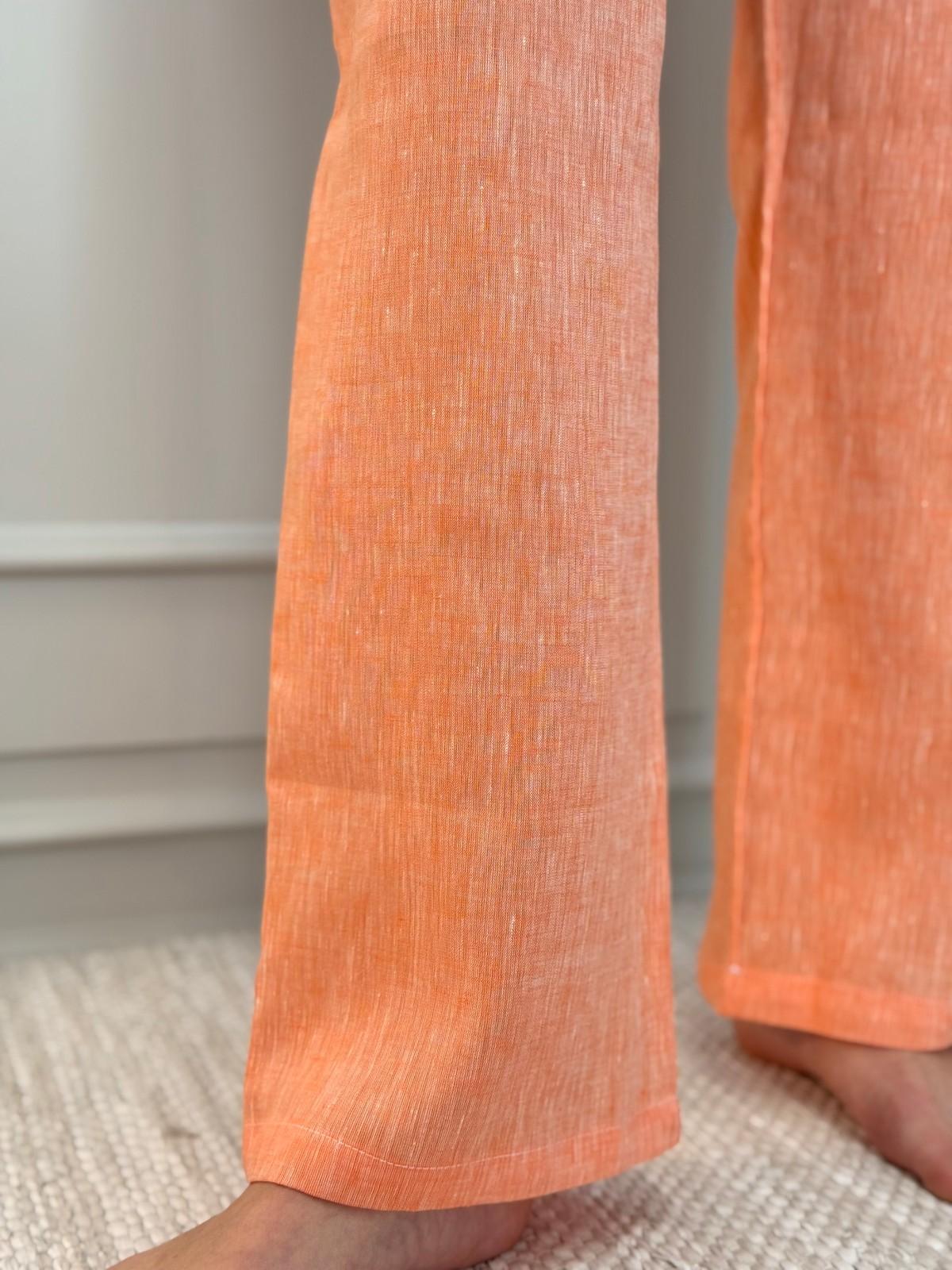 PANTALONI DONNA LINO ARANCIONE PADIUNI ARA SILVIA SCALMANA 