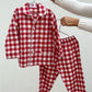 PIGIAMA BAMBINO QUADRO ROSSO