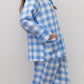 COMPLETO DONNA LINO QUADRONE AZZURRO PROFILO BLUETTE CODIQDR AZZBLU SILVIA SCALMANA 