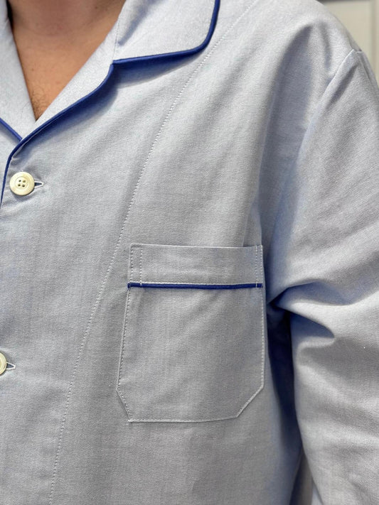 PIGIAMA UOMO OXFORD AZZURRO COUOUNI AZZBLT SILVIA SCALMANA 