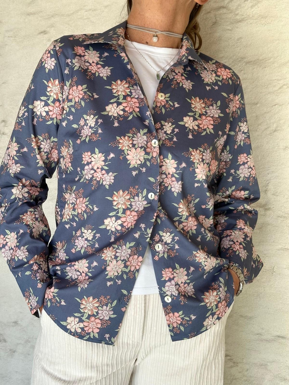 CAMICIA DONNA LIBERTY "LYNDA ANN" BLU CADL LYNDAANNEBLU SILVIA SCALMANA 