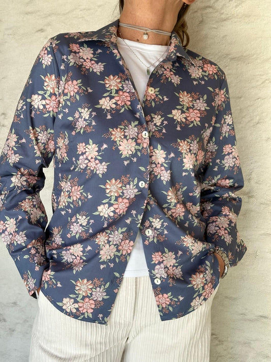 CAMICIA DONNA LIBERTY "LYNDA ANN" BLU CADL LYNDAANNEBLU SILVIA SCALMANA 