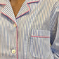 PIGIAMA DONNA RIGA AZZURRA PROFILO ROSA