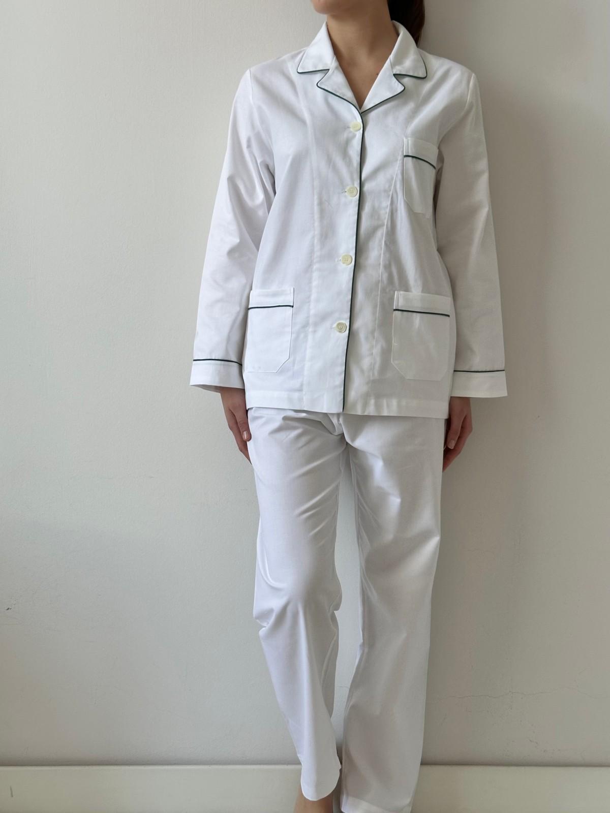 COMPLETO DONNA BIANCO PROFILO VERDE CODFUNI BIAVER SILVIA SCALMANA 