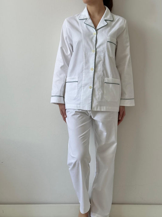 COMPLETO DONNA BIANCO PROFILO VERDE CODFUNI BIAVER SILVIA SCALMANA 