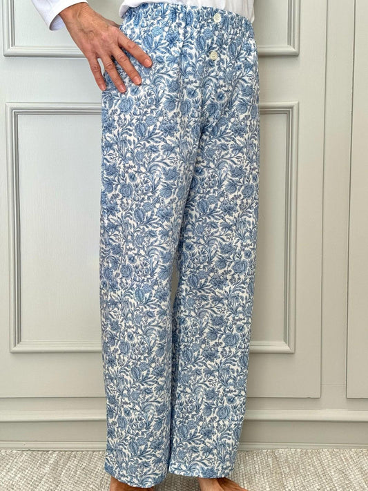 PANTALONI LIBERTY DONNA "SAMBOURNE AZZURRO" PADL SAMBOURNEAZZ SILVIA SCALMANA 