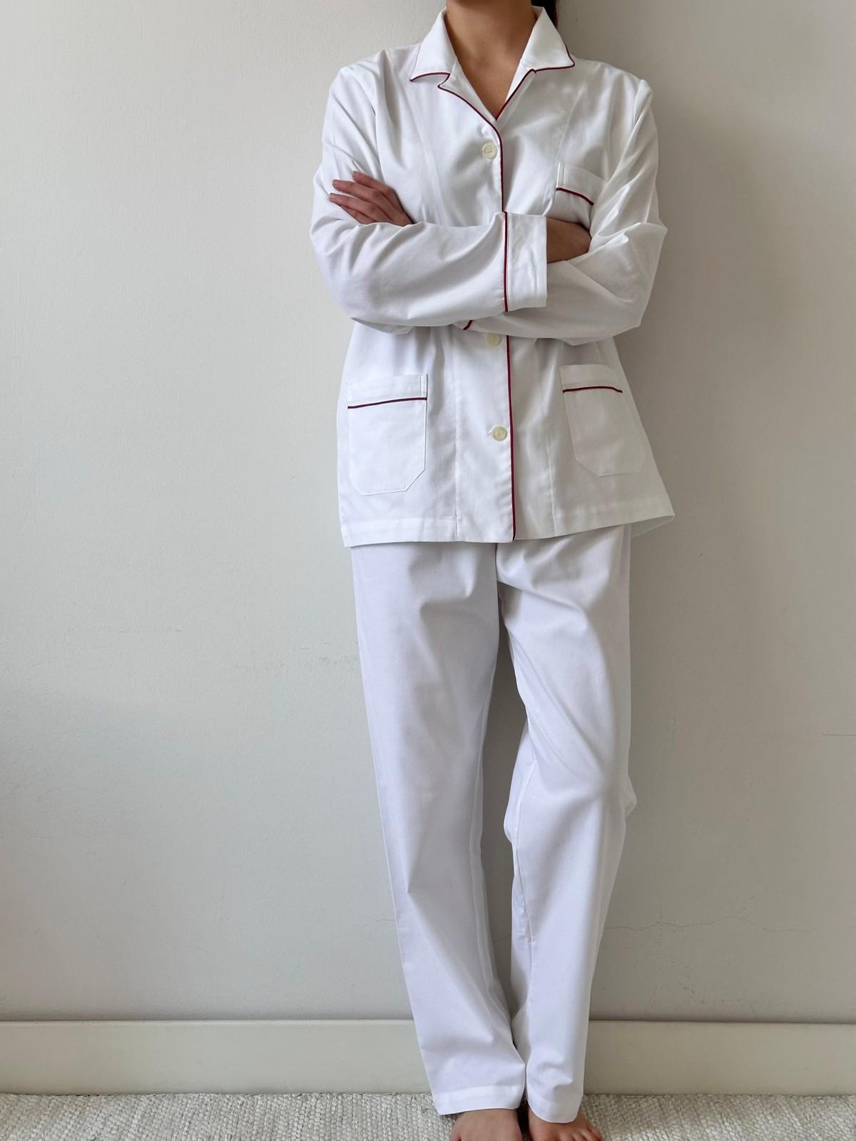 COMPLETO DONNA BIANCO PROFILO ROSSO CODFUNI BIAROS SILVIA SCALMANA 