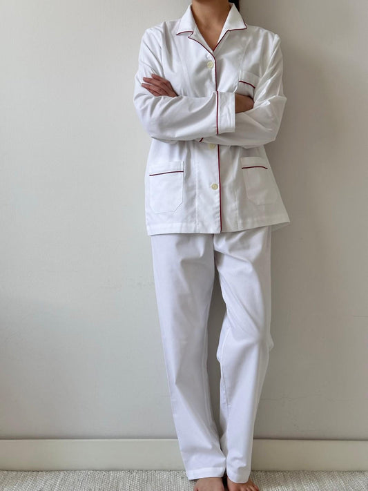 COMPLETO DONNA BIANCO PROFILO ROSSO CODFUNI BIAROS SILVIA SCALMANA 