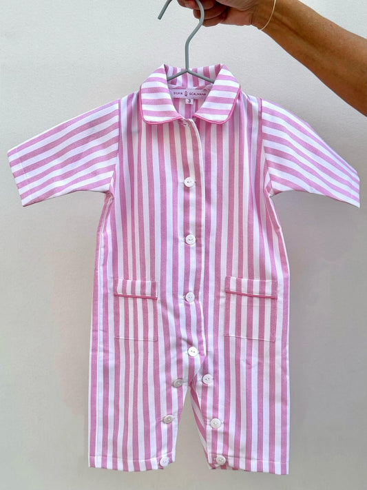 TUTINA BEBE' IN FLANELLA RIGONE ROSA TBFLTAGLIA FRAGOLA SILVIA SCALMANA 