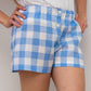 SHORTS LINO QUADRONE AZZURRO SHDIQDR AZZ SILVIA SCALMANA 