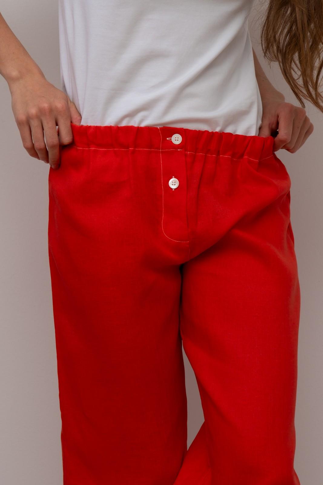 PANTALONI LINO UNITO CORALLO PADIUNI COR SILVIA SCALMANA 