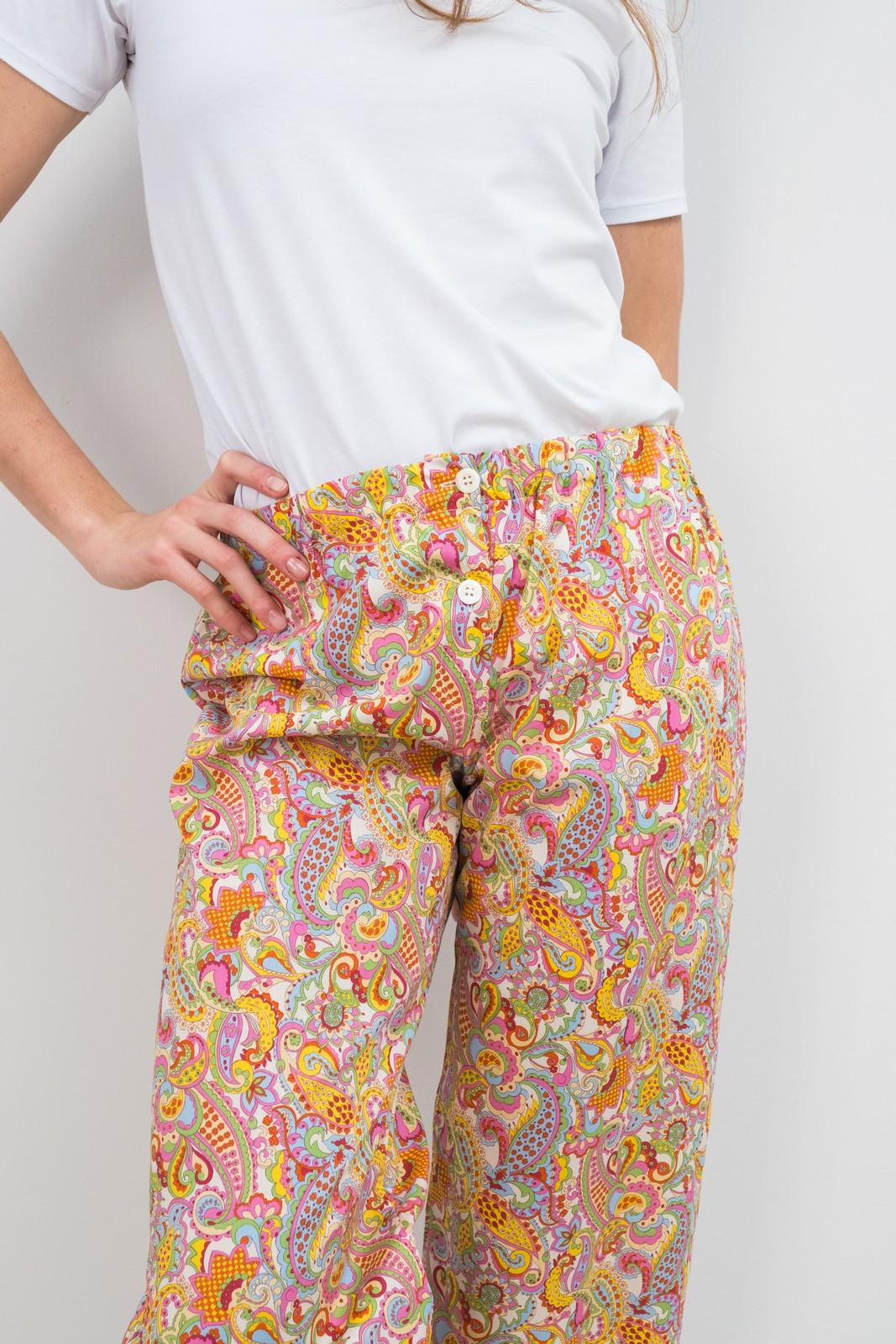 PANTALONI LIBERTY DONNA MR PAISLEY GIALLO PADL MRPAISLEYGIALLO SILVIA SCALMANA 