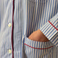 PIGIAMA DONNA BASTONCINO AZZURRO PROFILO ROSSO