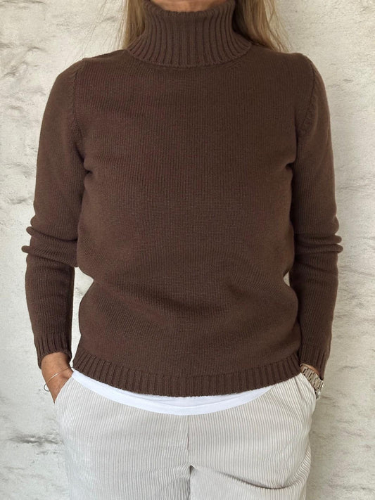 GOLF COLLO ALTO DONNA CACAO CALT CACAO SILVIA SCALMANA 