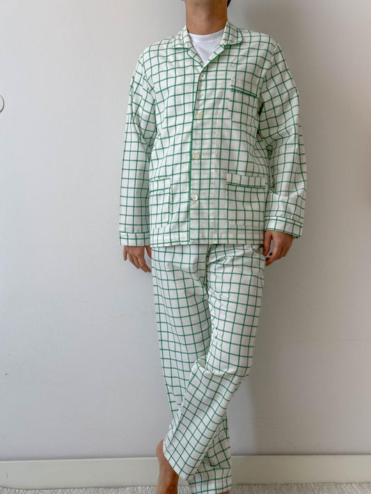 COMPLETO UOMO FINESTRATO VERDE COUFFIN BIAVER SILVIA SCALMANA 