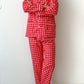 COMPLETO UOMO FINESTRATO FONDO ROSSO COUFFIN ROSLAT SILVIA SCALMANA 