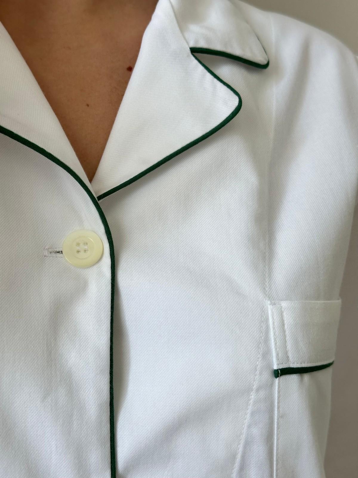 COMPLETO DONNA BIANCO PROFILO VERDE CODFUNI BIAVER SILVIA SCALMANA 