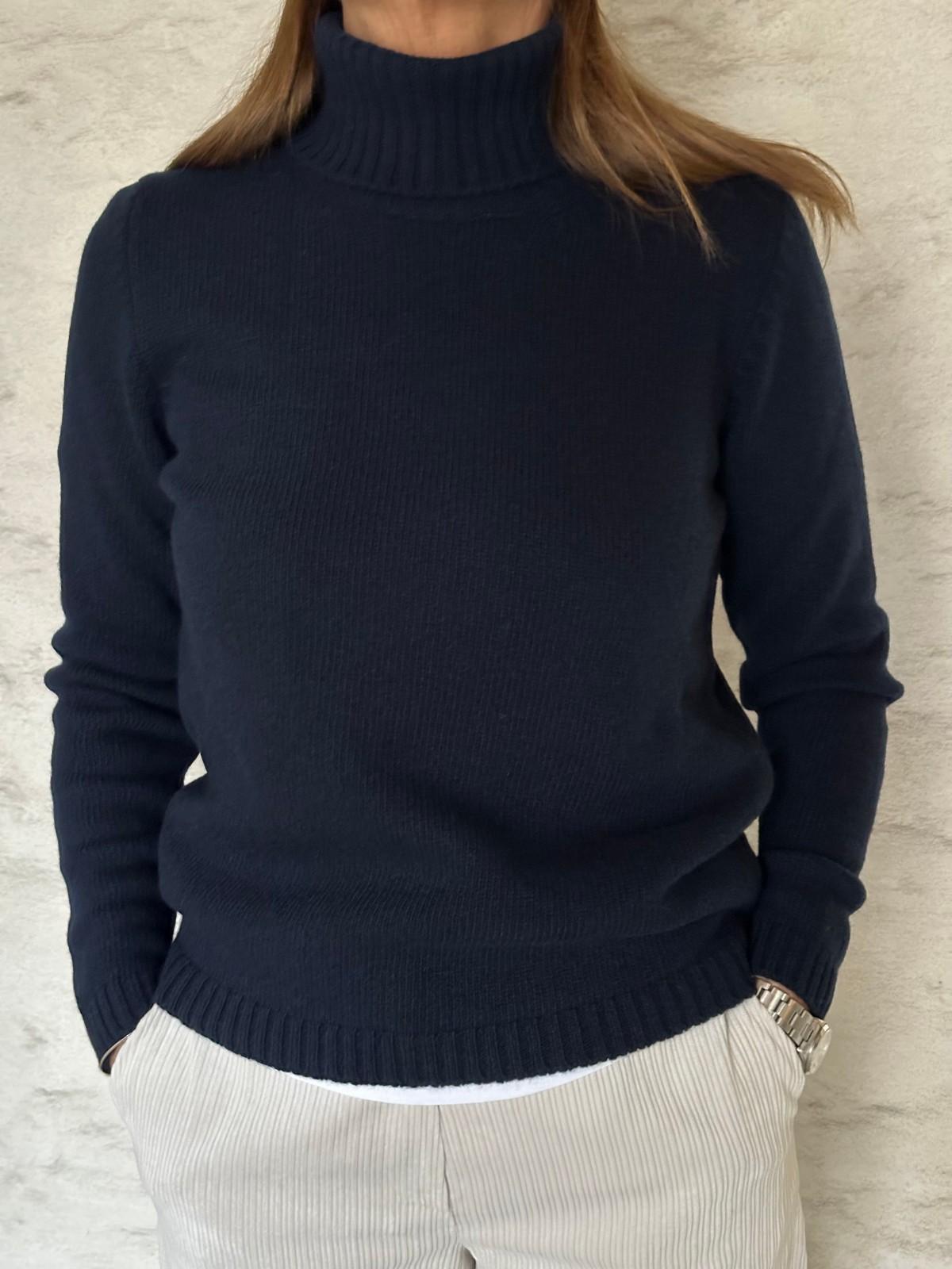 GOLF COLLO ALTO DONNA BLU CALT BLU SILVIA SCALMANA 