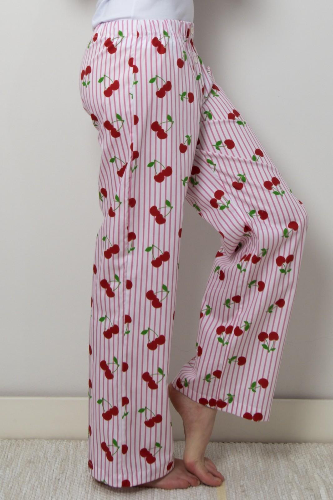 PANTALONI DONNA RIGA FRAGOLA STAMPA CILIEGIA PADPSTA GILIEGIA SILVIA SCALMANA 