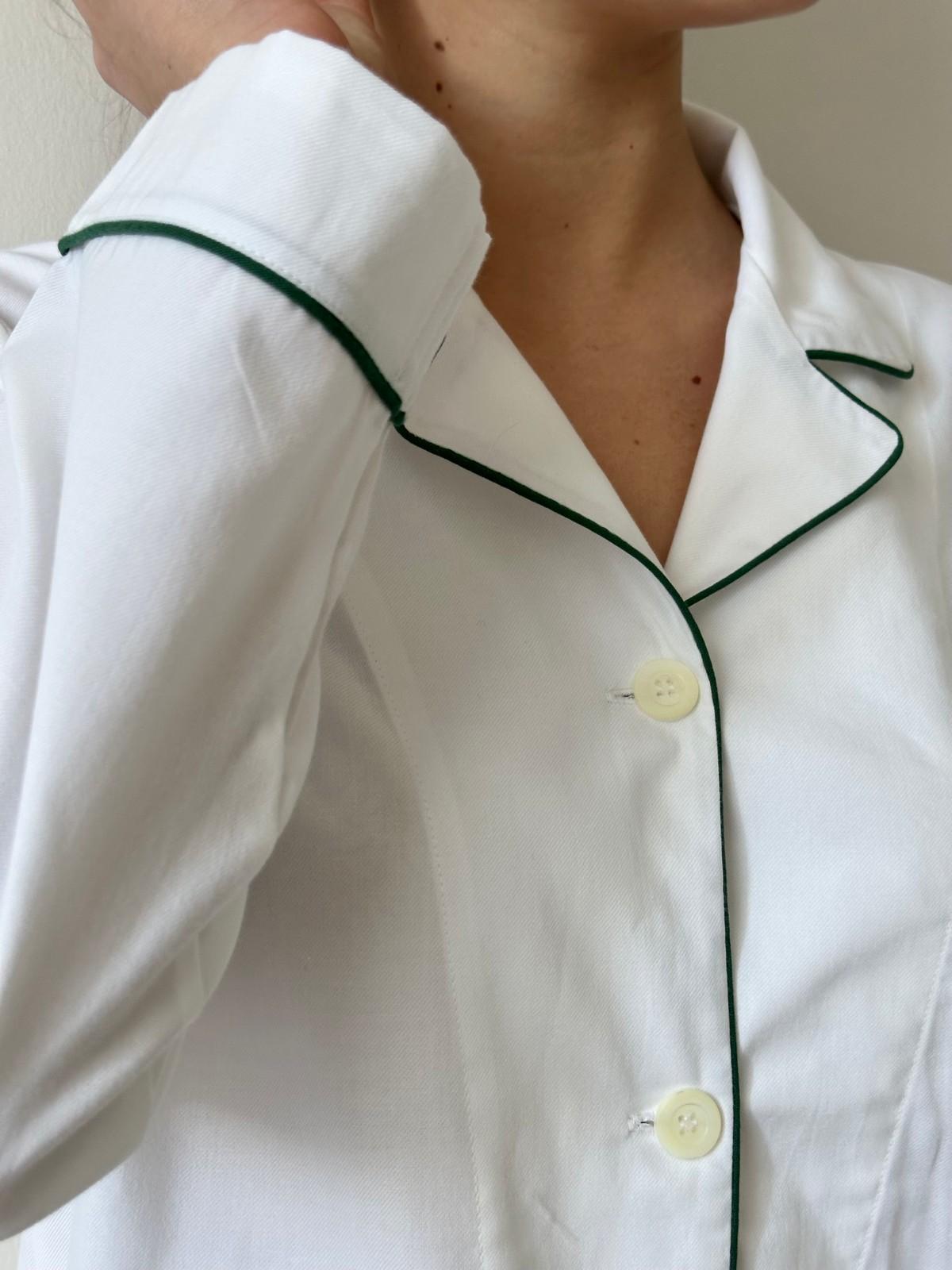 COMPLETO DONNA BIANCO PROFILO VERDE CODFUNI BIAVER SILVIA SCALMANA 