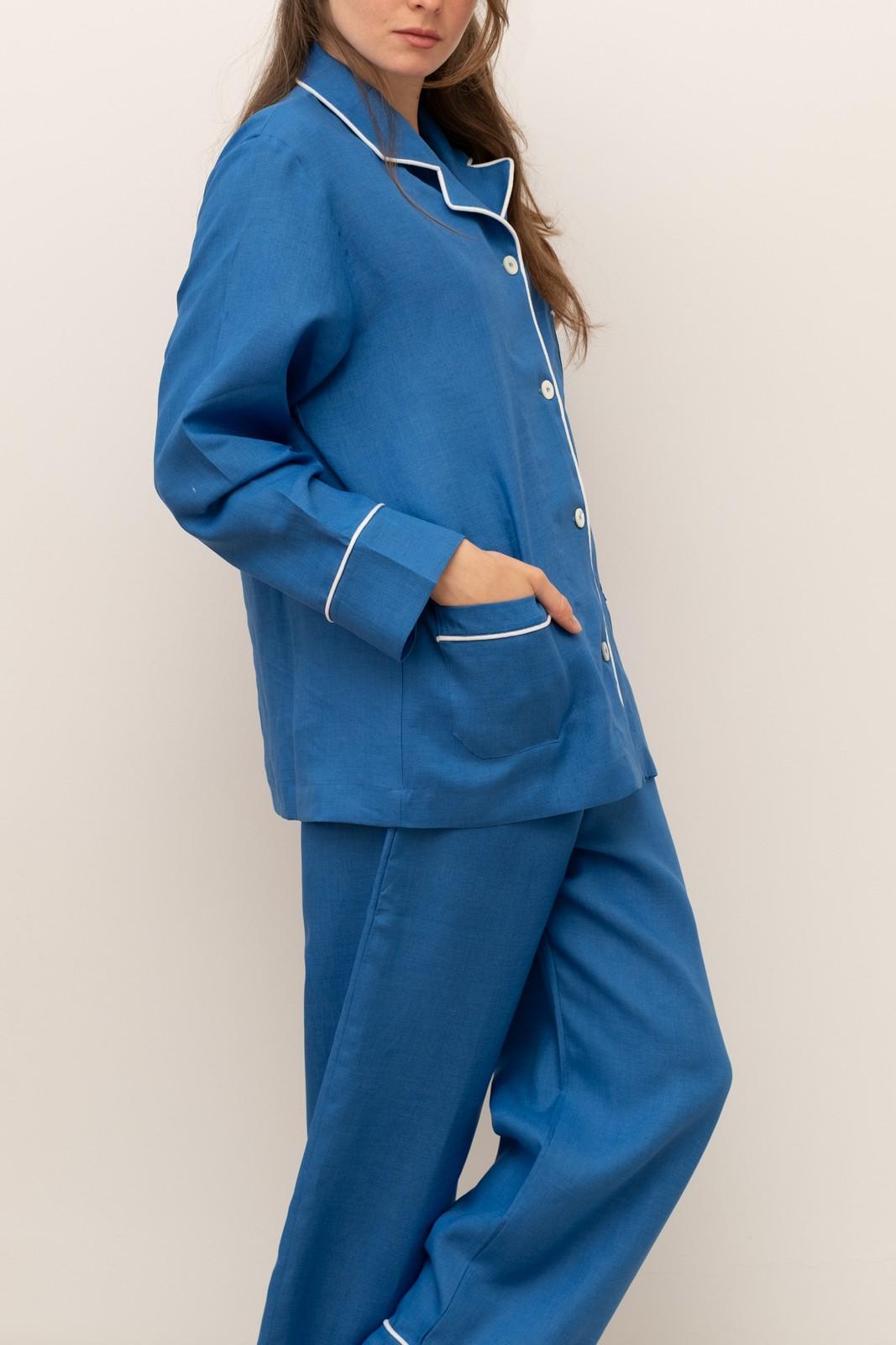 COMPLETO DONNA LINO UNITO BLU PROFILO LATTE CODIUNI BLULAT SILVIA SCALMANA 