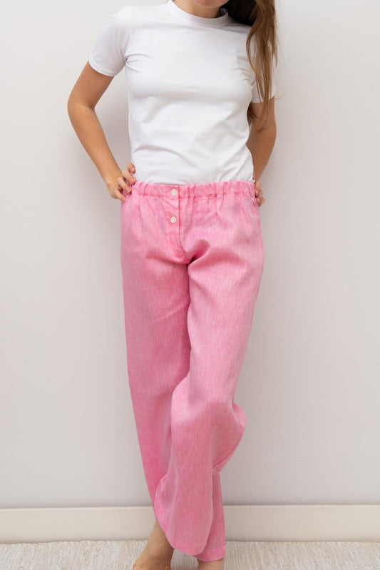 PANTALONI LINO UNITO FRAGOLA PADIUNI FRG SILVIA SCALMANA 