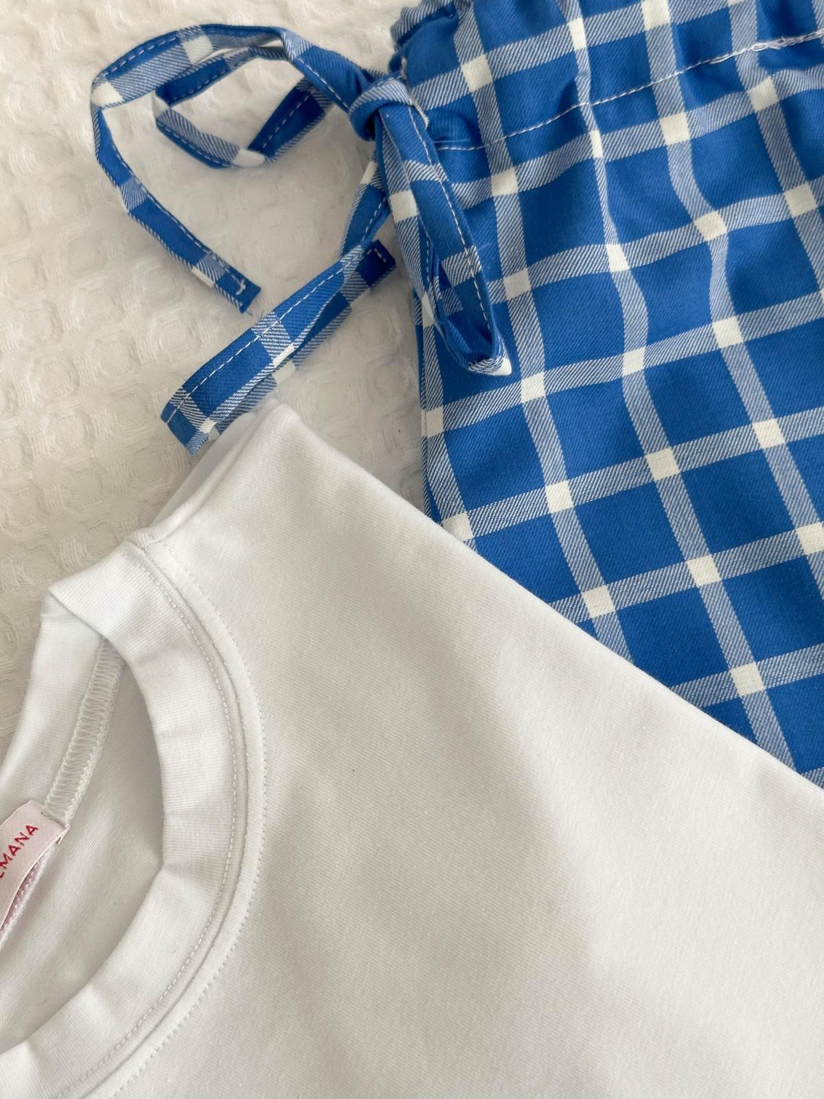 PANTALONI BIMBO FINESTRATO FONDO BLUETTE PABFFIN BLU SILVIA SCALMANA 