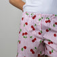 SHORTS DONNA RIGA FRAGOLA STAMPA CILIEGIE SHDPSTA CILIEGIA SILVIA SCALMANA 