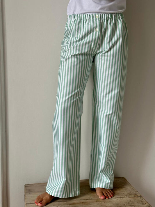 PANTALONI DONNA FLANELLA RIGONE VERDE PDFL TAGLIAVERDE SILVIA SCALMANA 