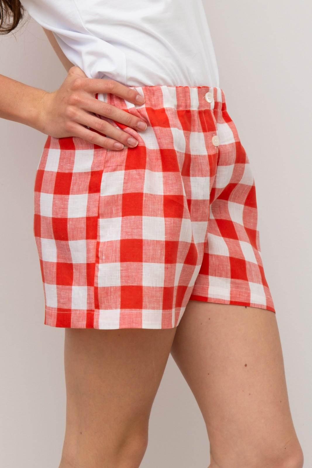 SHORTS LINO QUADRONE CORALLO SHDIQDR COR SILVIA SCALMANA 