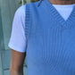 GILET COTONE DONNA AZZURRO GILTDC AZZURRO SILVIA SCALMANA 