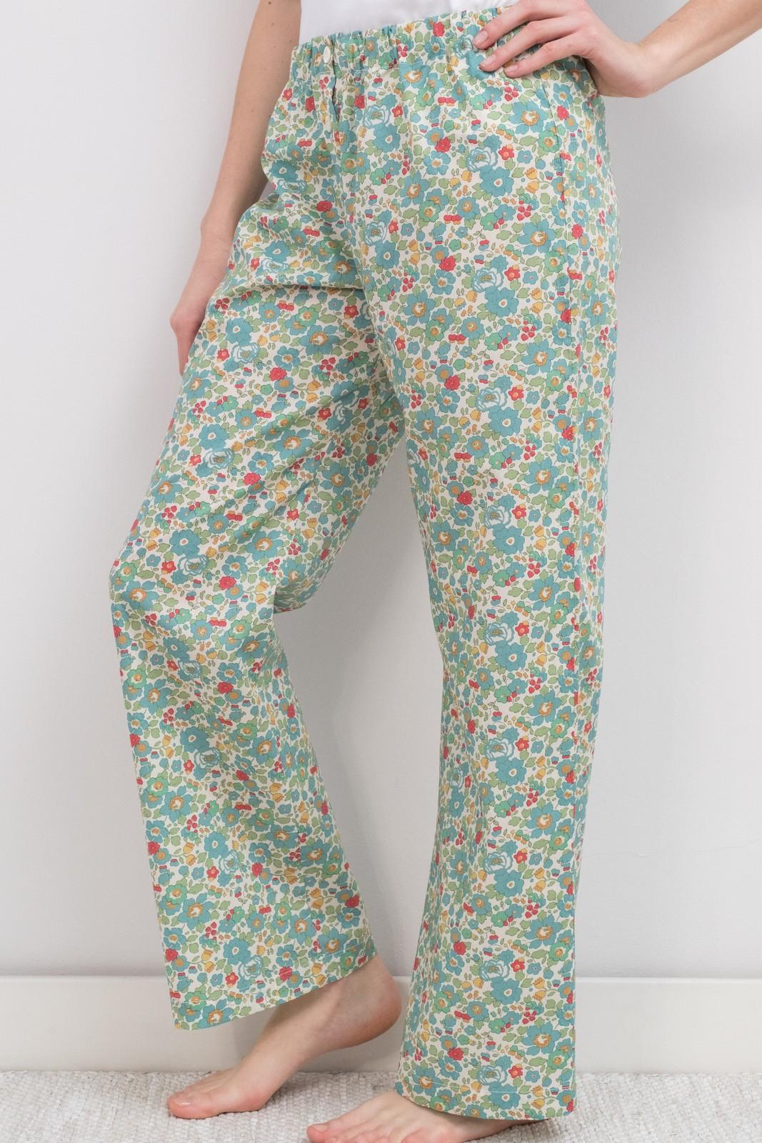 PANTALONI LIBERTY DONNA BESTY VERDE PADL BETSYVERDE SILVIA SCALMANA 