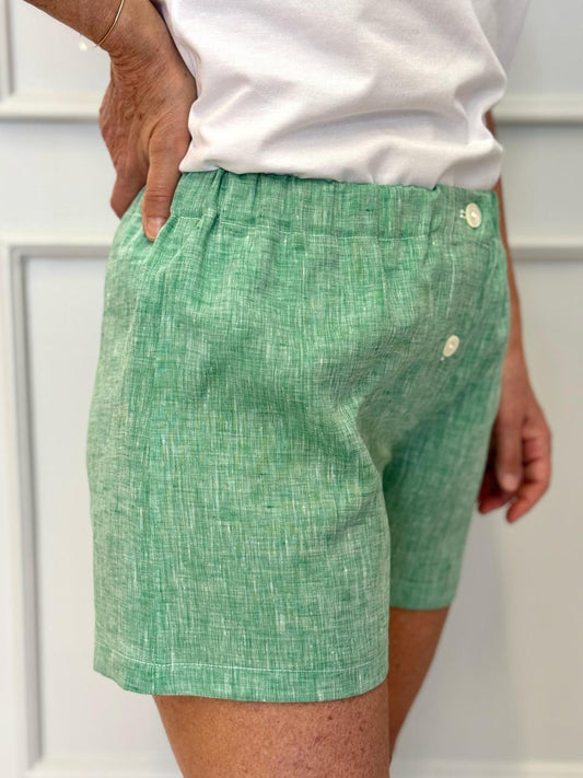 SHORTS DONNA LINO VERDE SHDIUNI VER SILVIA SCALMANA 