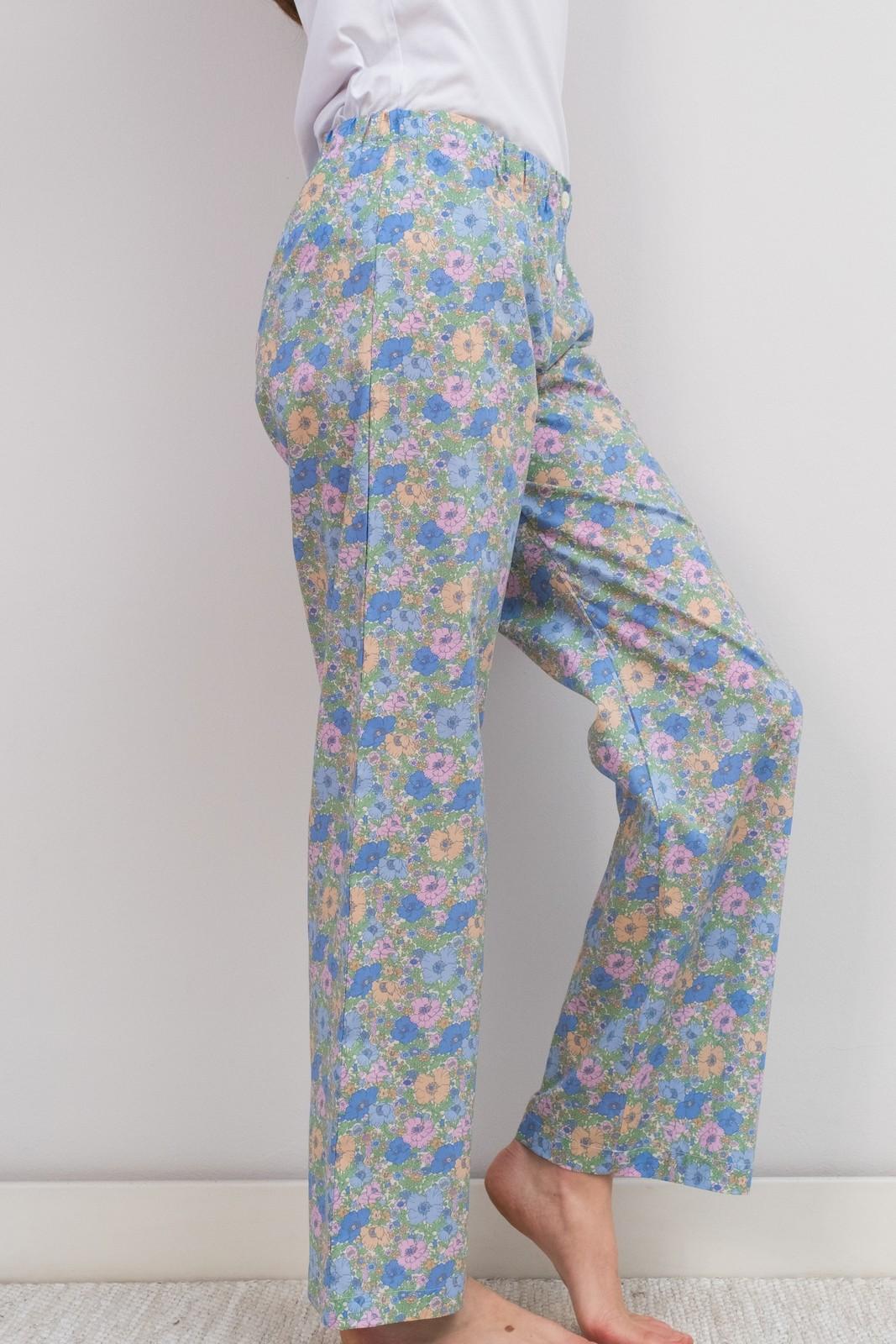 PANTALONI LIBERTY MEADOW SONG AZZURRO PADL MEADOWSONGAZZURRO SILVIA SCALMANA 