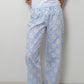 PANTALONI DONNA RIGA AZZURRA STAMPA MARGHERITE PADPSTA MARGHE SILVIA SCALMANA 