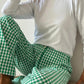 PANTALONI DONNA QUADRO VERDE PDPOP QVERDONE SILVIA SCALMANA 