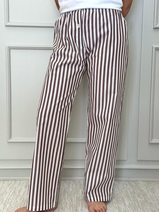 PANTALONI DONNA TAGLIATELLA MARRONE PADPTAG MAR SILVIA SCALMANA 