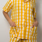 COMPLETO CORTO DONNA QUADRONE GIALLO PROFILO GIALLO CCDPQDR GIAGIA SILVIA SCALMANA 