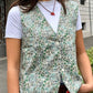 GILET LIBERTY DONNA "POPPY AND DAISY" GILETLIB POPPYDAISYVERDE SILVIA SCALMANA 