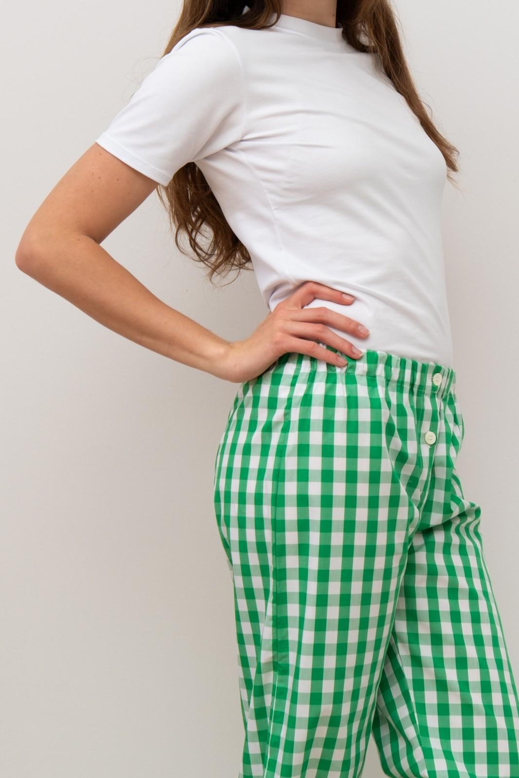 PANTALONI POPELINE DONNA QUADRO PRATO PADPQDR PRT SILVIA SCALMANA 