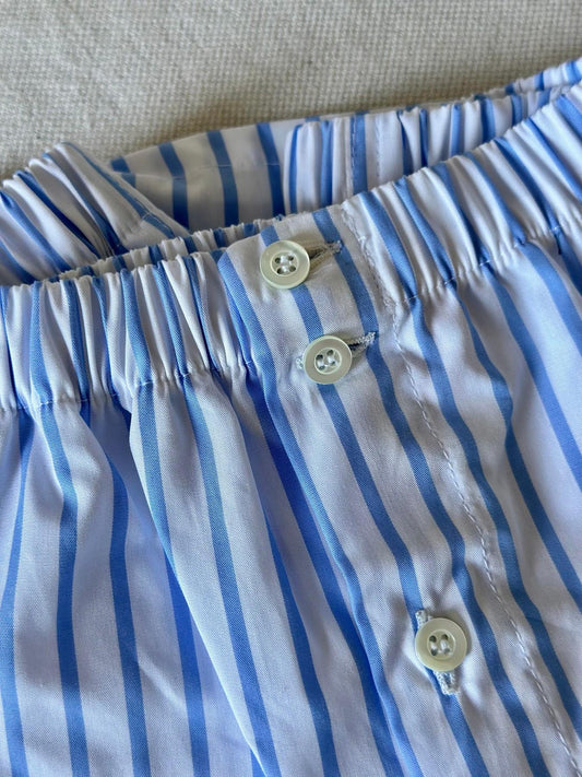 BOXER IN POPLIN WITH BLUE STRIPES